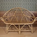 Rattan bench