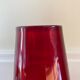 Vase scandinave verre rouge Sweden Seda