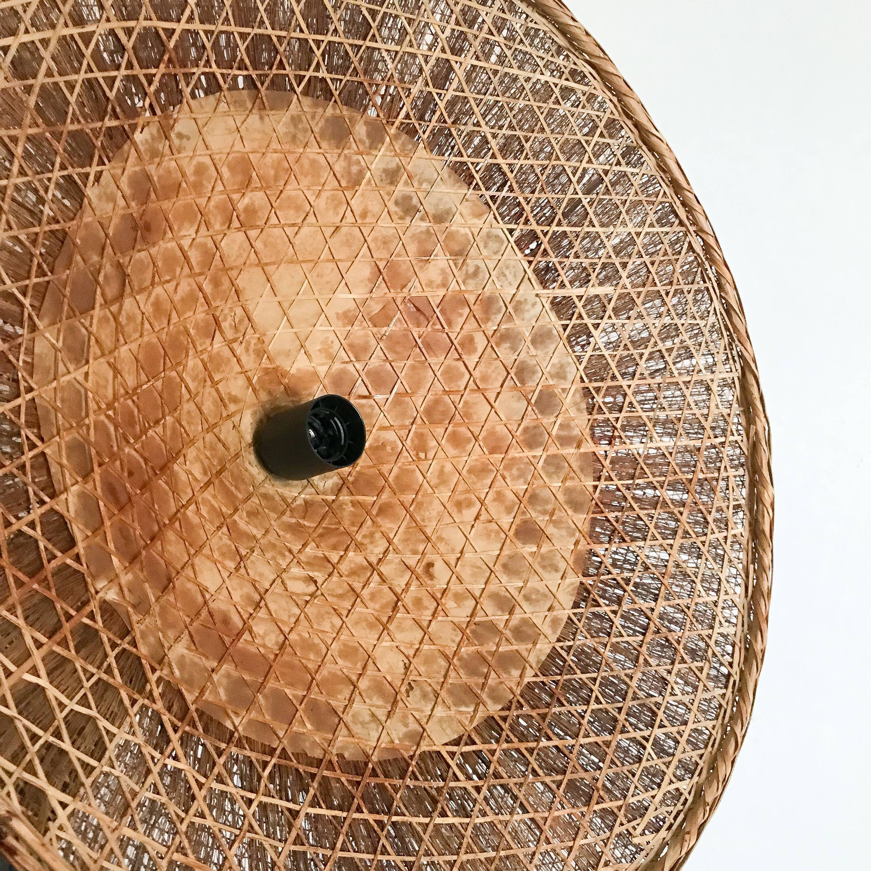 Vintage wicker pendant lamp