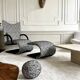 Armchair set and footrest vintage design line Roset Zen