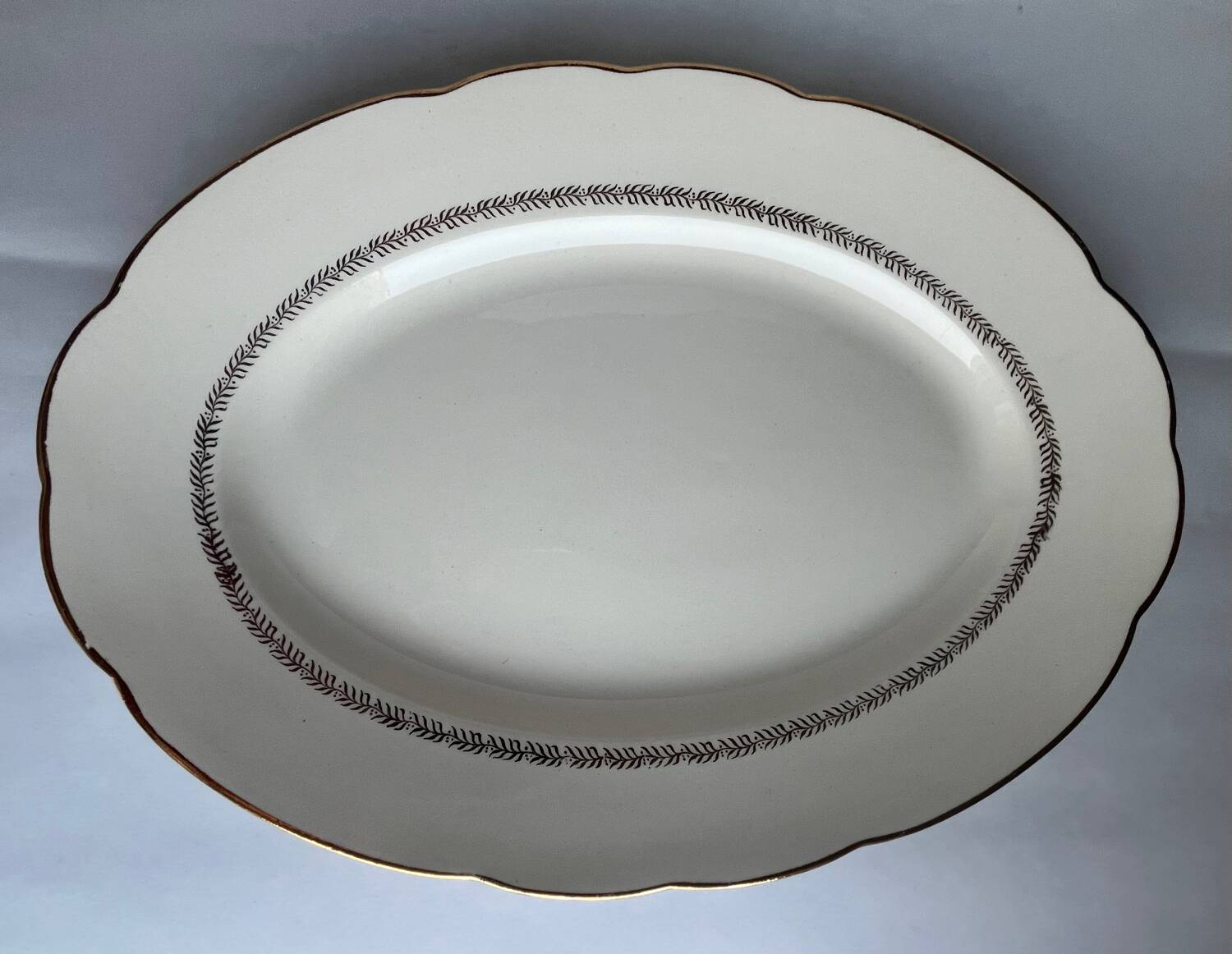 Oval earthenware dish from gien