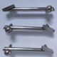 three art deco bronze handles silver tone cover
