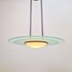 Vintage Italian Glass Disc UFO Pendant Lamp, 1980s