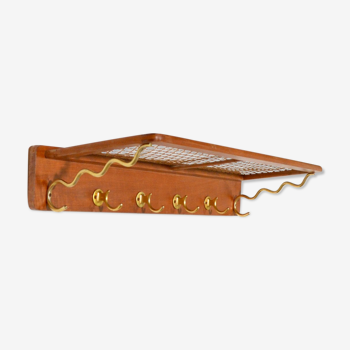 Porte manteaux avec cannage années 50 vintage