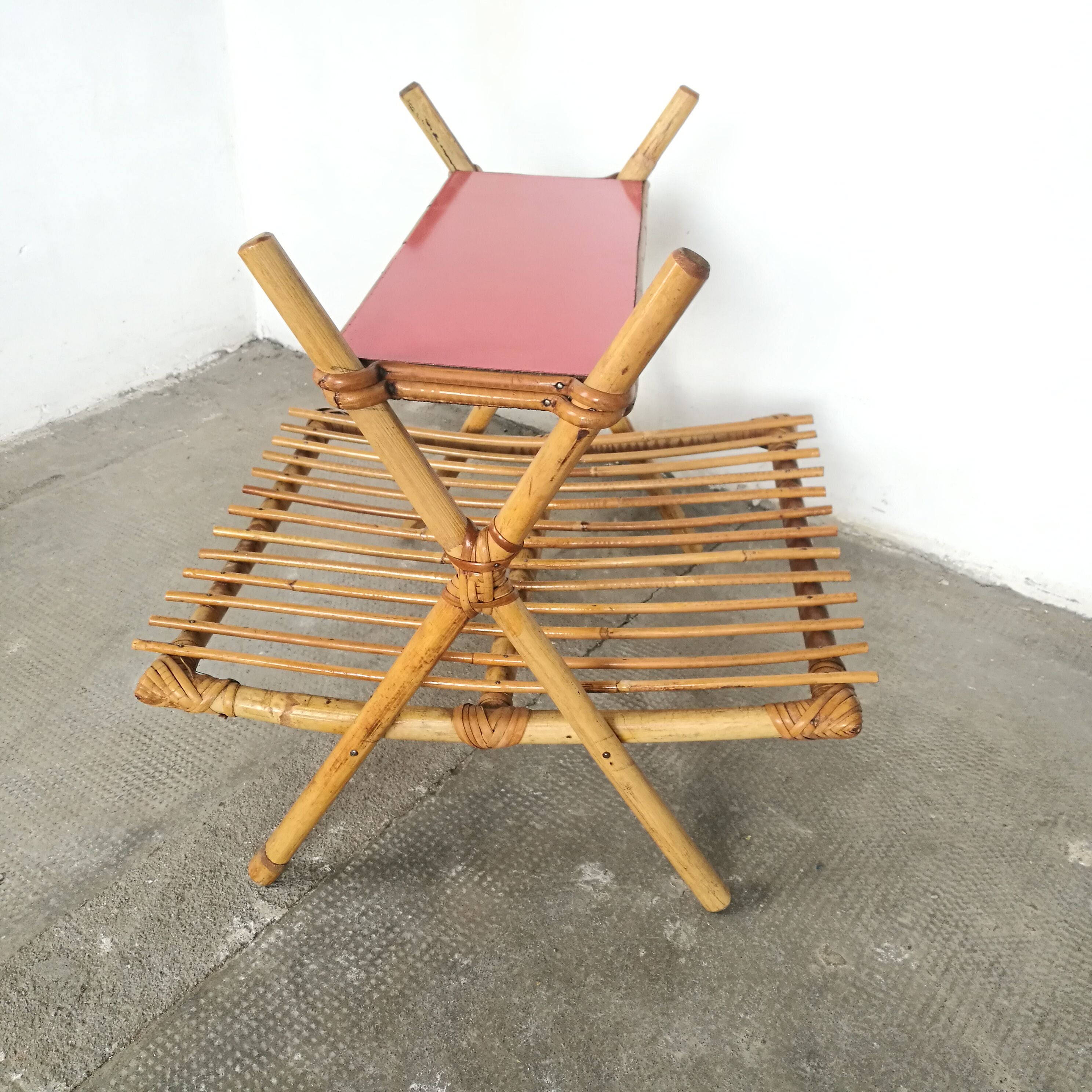 Rattan magazine holder