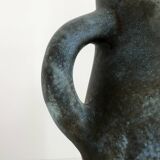 Blue ceramic pitcher Les 2 Potiers (Michelle and Jacques SERRES)