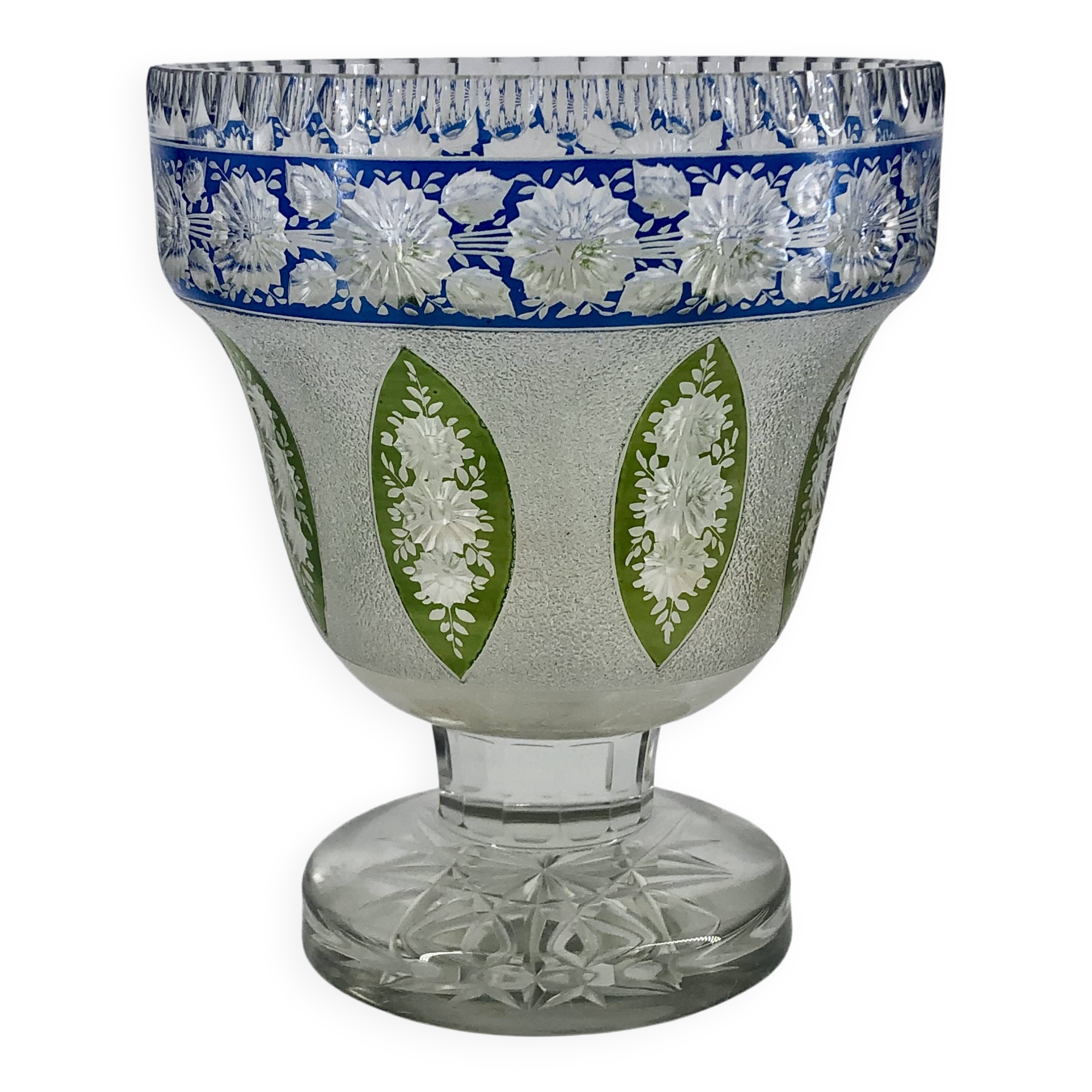 Bohemian Crystal Vase, Late 19th Century