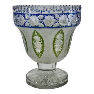 Bohemian Crystal Vase, Late 19th Century