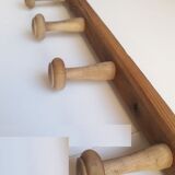 Coat rack 2m, 14 wooden wall hooks
