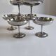 Set de 6 coupes a glace en métal chromé