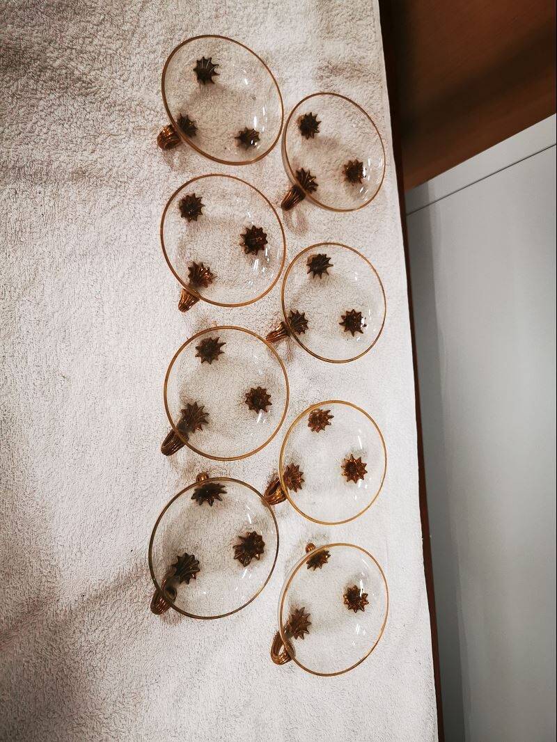 Set of 8 bowls from moser-millot cristallerie by karlsbad.