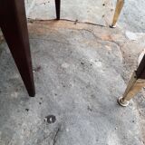 Vintage bedside table veneer wood varnish