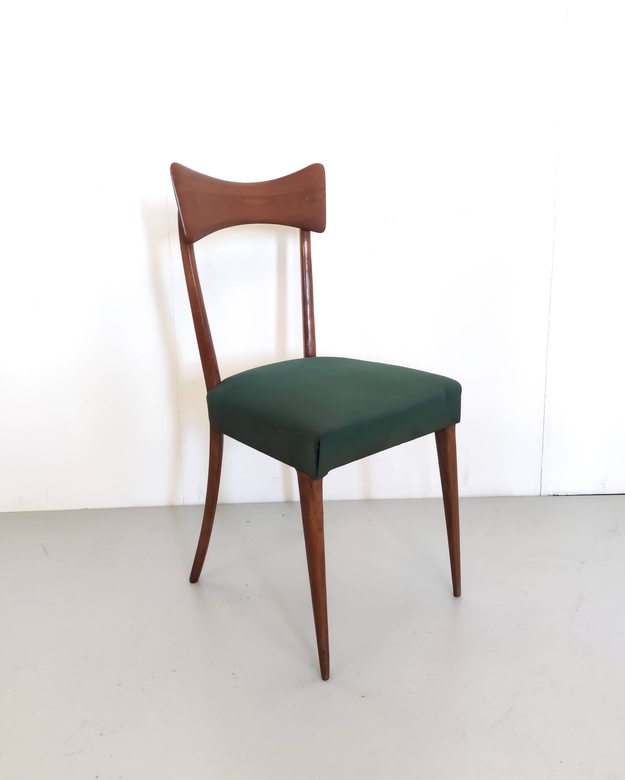 Pair of Green Side Chairs attributed to Ico Parisi for Ariberto Colombo