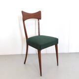 Pair of Green Side Chairs attributed to Ico Parisi for Ariberto Colombo
