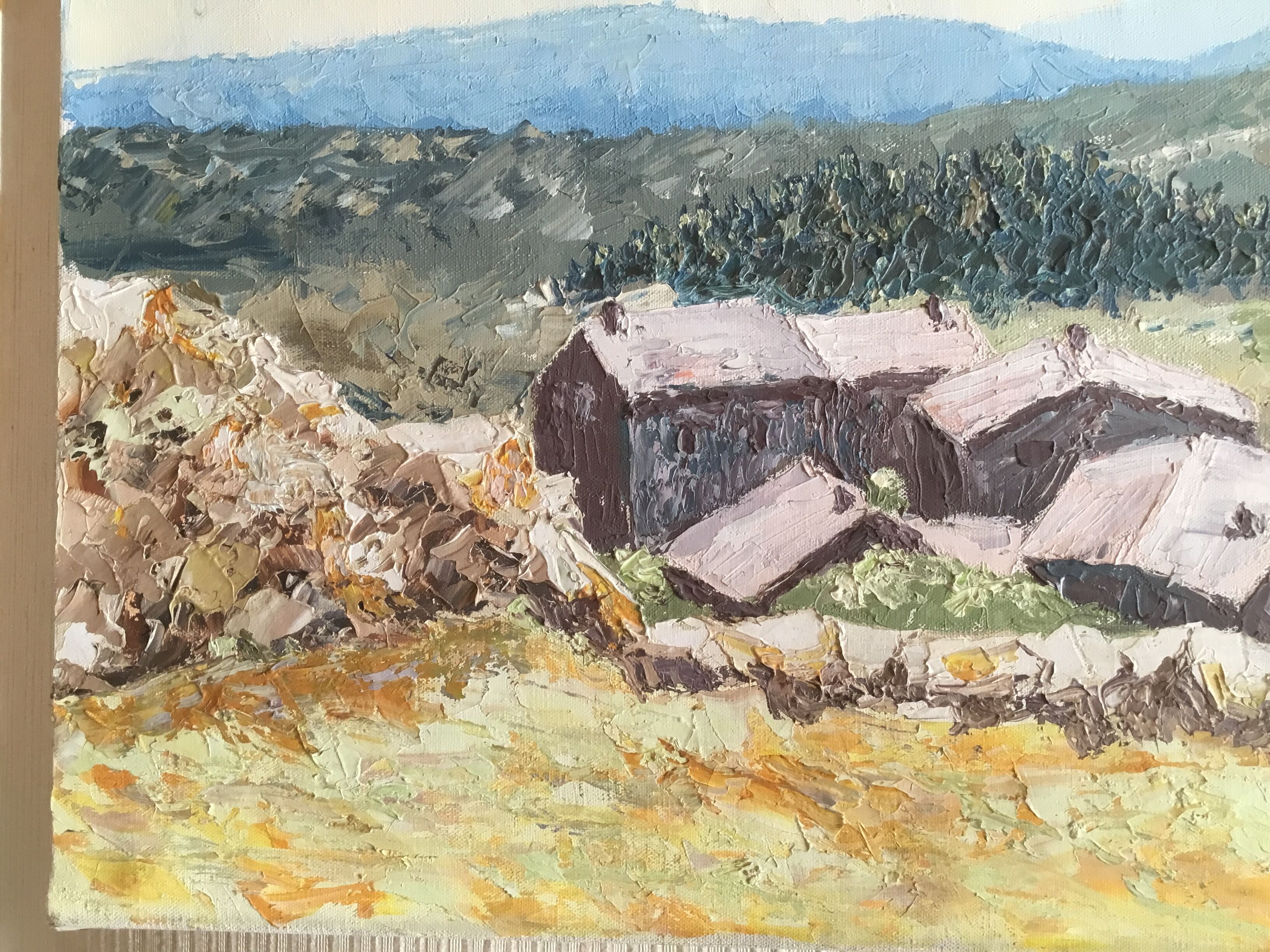 Oil on canvas "Provencal Drôme"