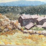 Oil on canvas "Provencal Drôme"