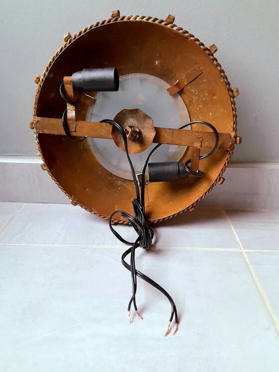 Brutalist sunburst wall light 1960