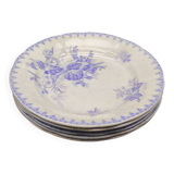 Antique lavender blue plates charm of yesteryear Flore Sarreguemines UC