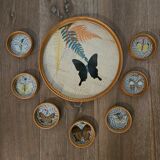 Rattan tray and coasters