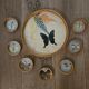Plateau et sous-verres en rotin