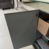 Meuble Belgo Chrome acier inoxydable brossé