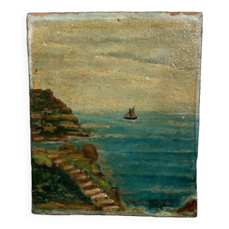 Brittany seaside marine painting