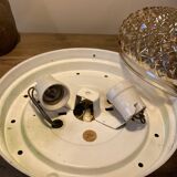 Superb wall light, glass ceiling light, vintage