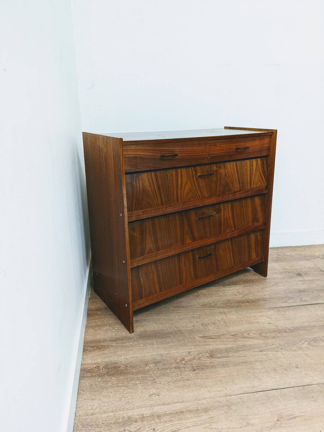 Vintage Scandinavian wooden shoe cabinet