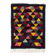 Colorful Vintage Hand-Knotted Turkish Tulu Rug with Geometric Triangle Design, 100% Wool