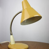 Adjustable Desk Lamp in Sand Painted Metal and Chrome-Plated Spiral Arm, 1970s