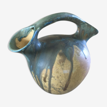 Vase forme gargoulette en grès d’art émaillé Gilbert Metenier de Gannas