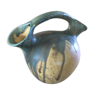 Vase shape gargoulette in glazed art sandstone Gilbert Metenier de Gannas