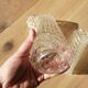 Set of 3 vintage molded glass tulips