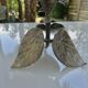 Floral bronze candlestick, Art Nouveau style, 1930s-1940s.