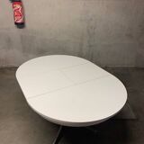 Table ronde extensible en mélaminé vintage