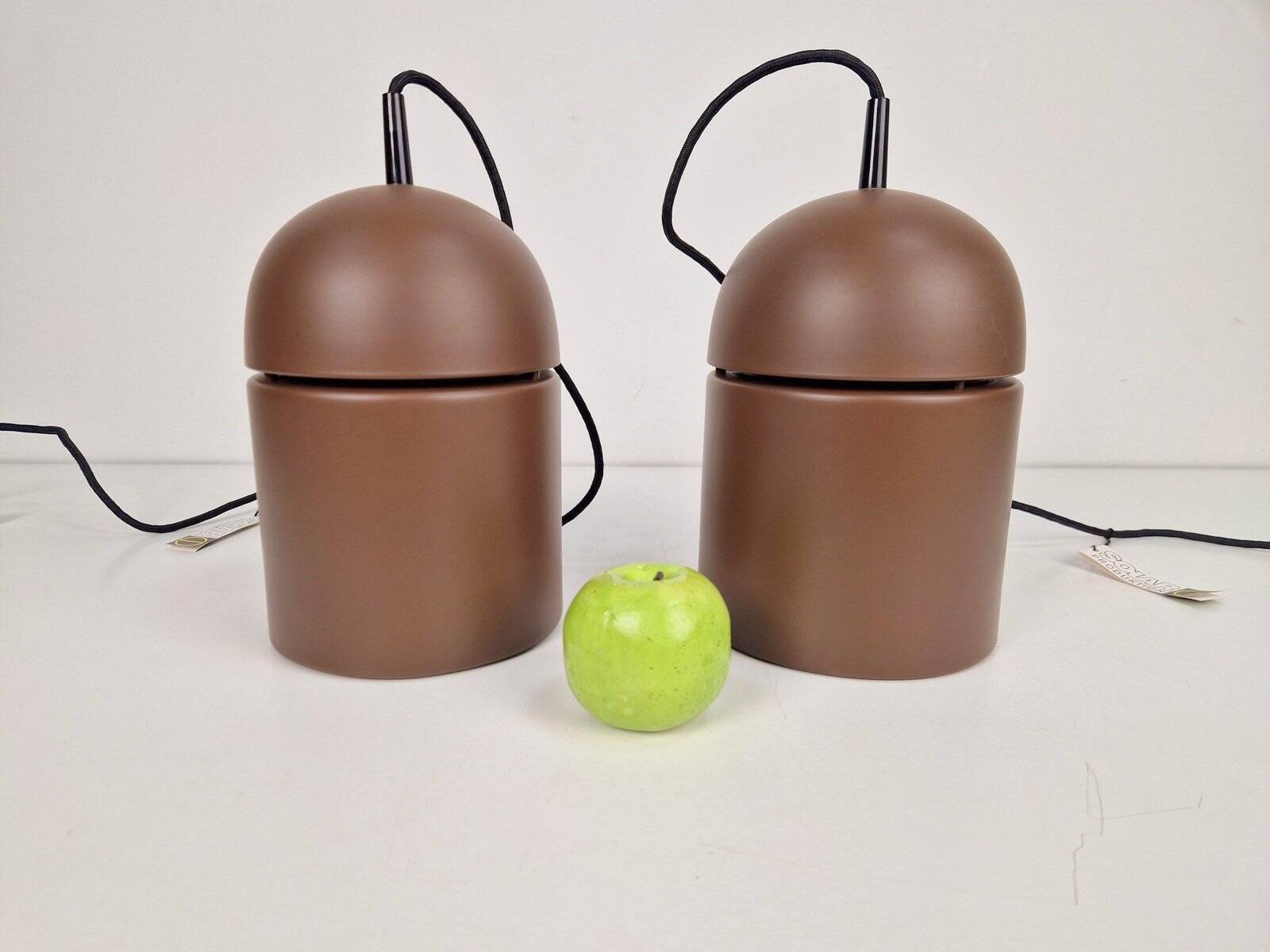 Vintage Uni Pendant Lamps by Vagn Dyring for Nordisk Solar, 1970s, Set of 2