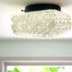 Glass flush mount ceiling or wall light