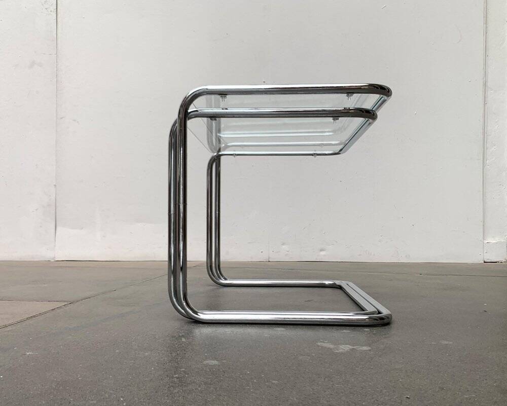 Nested glass tables Mid-century space age, 1960s, set of 2