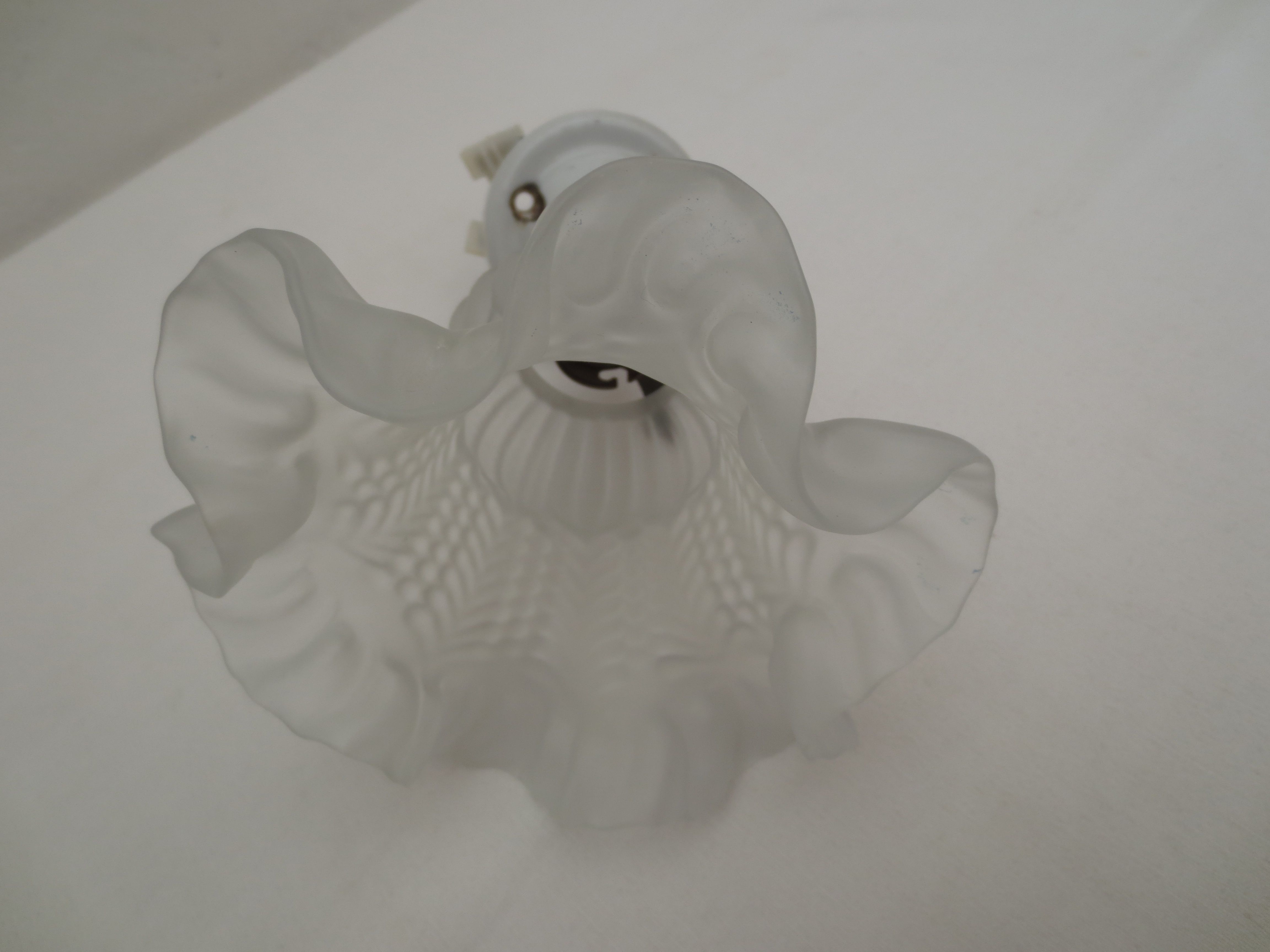 Oblique wall lamp at 45 ° porcelain tulip frosted glass