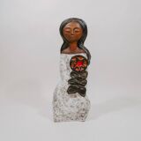 Handcrafted Ceramic Woman Sculpture by Rogier Vandeweghe for Perignem 1960s