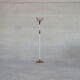 Dutch mid-century floor lamp with glass shade
