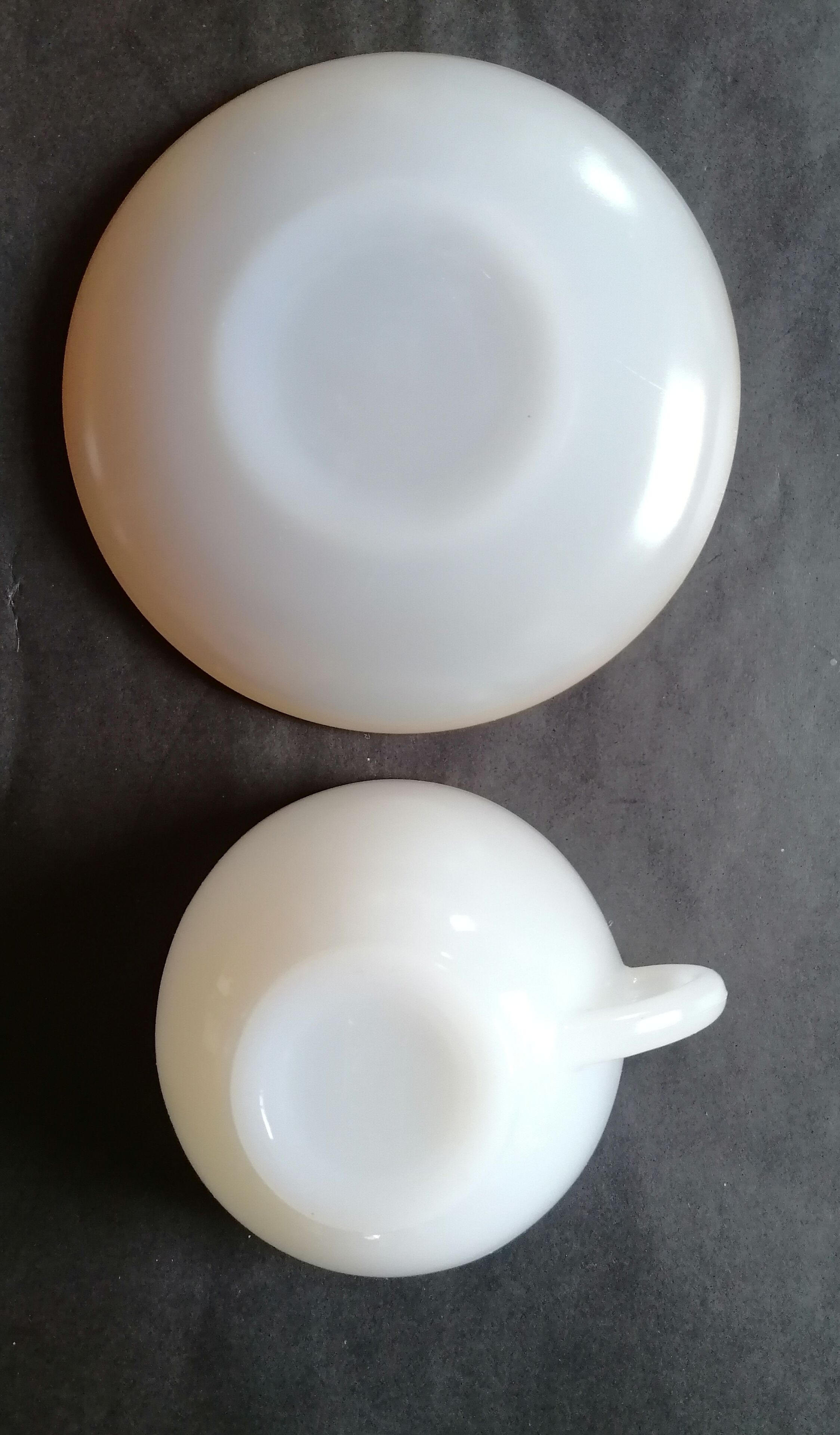 6 cups arcopal white opaline