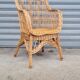 Fauteuil en rotin et osier vintage