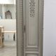 Wardrobe 3 doors, 3 drawers Louis XVI style patinated