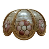 Suspension nacre et bambou