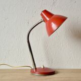 Vintage desk or bedside lamp - red metal
