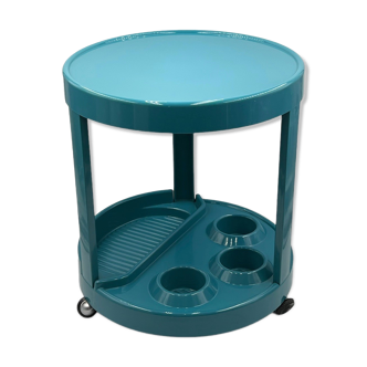 Space age mobile bar, 70s design amalfi blue vintage coffee table