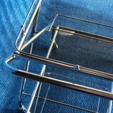 1970 folding server on wheels smoked glass