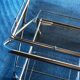 1970 folding server on wheels smoked glass