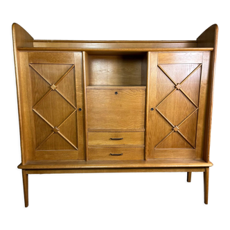 Vintage 1950 oak storage unit / secretary